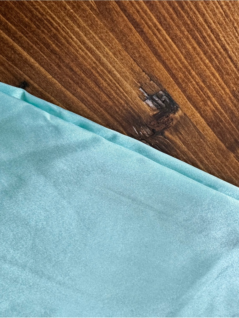 Satin Aqua Pillowcase – Smooth Satin Home Bedding - Picture 4 of 4